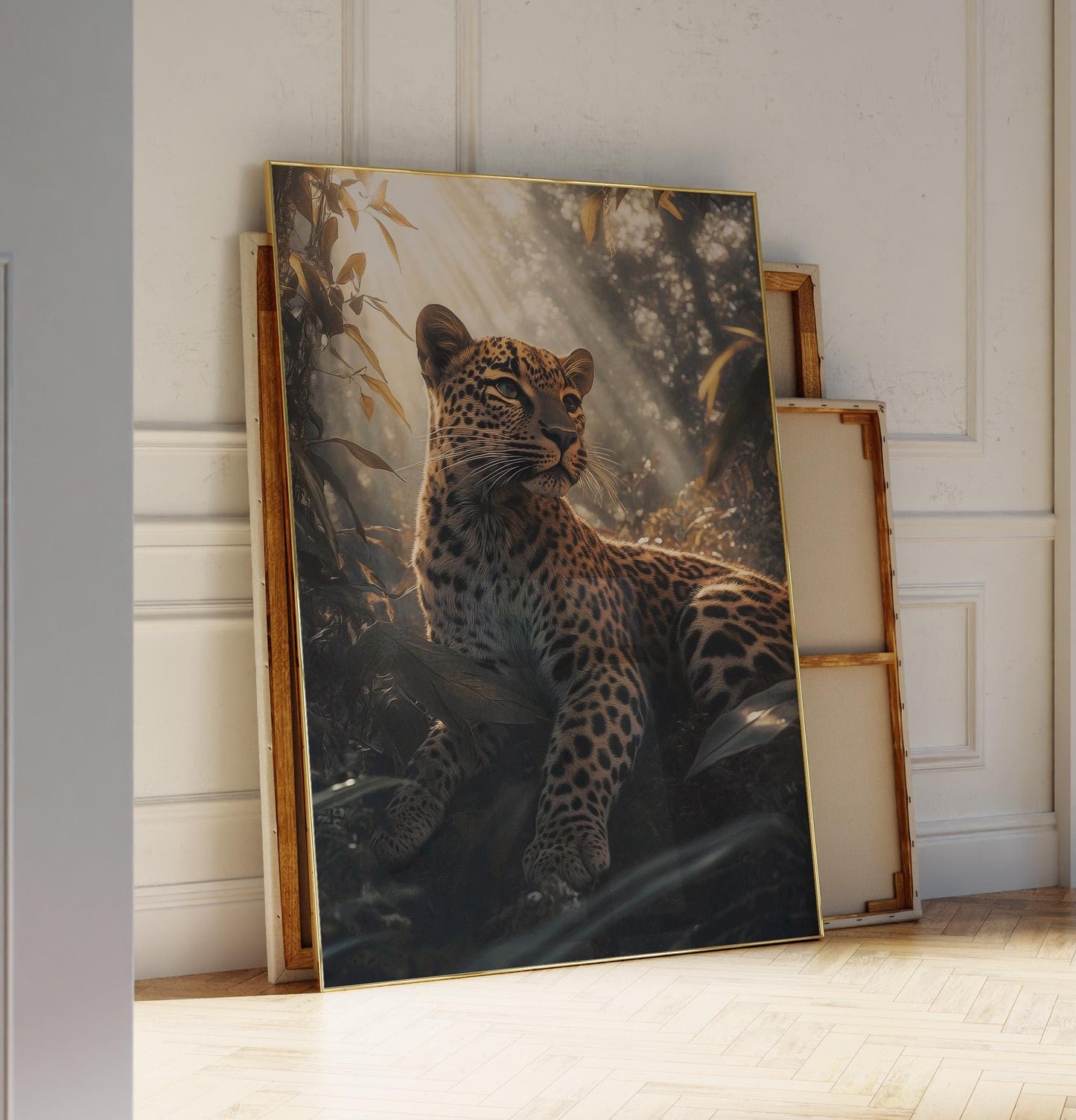 Leopard Wall Art, Jungle Wildlife Poster – Digital Poster (D63)