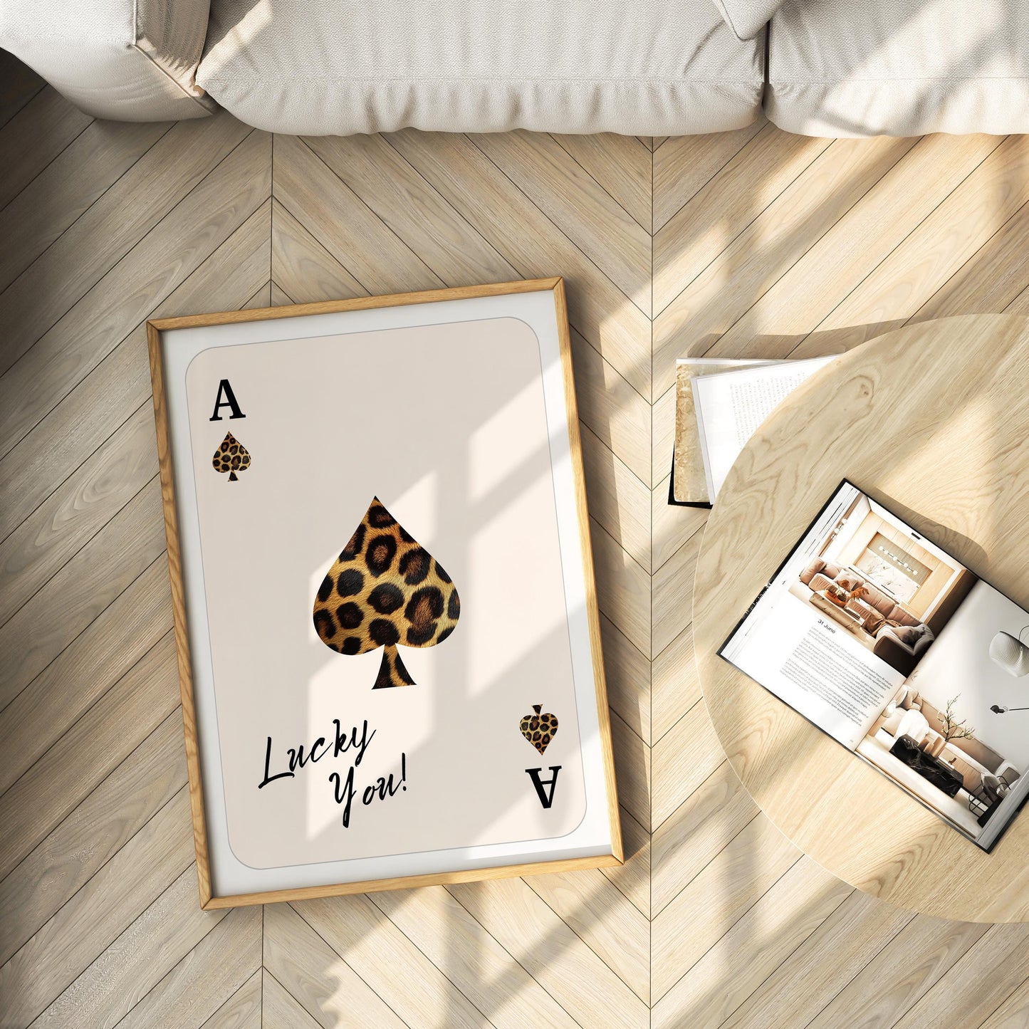 Cheetah Spades Playing Card Poster - Digital Poster (B119)