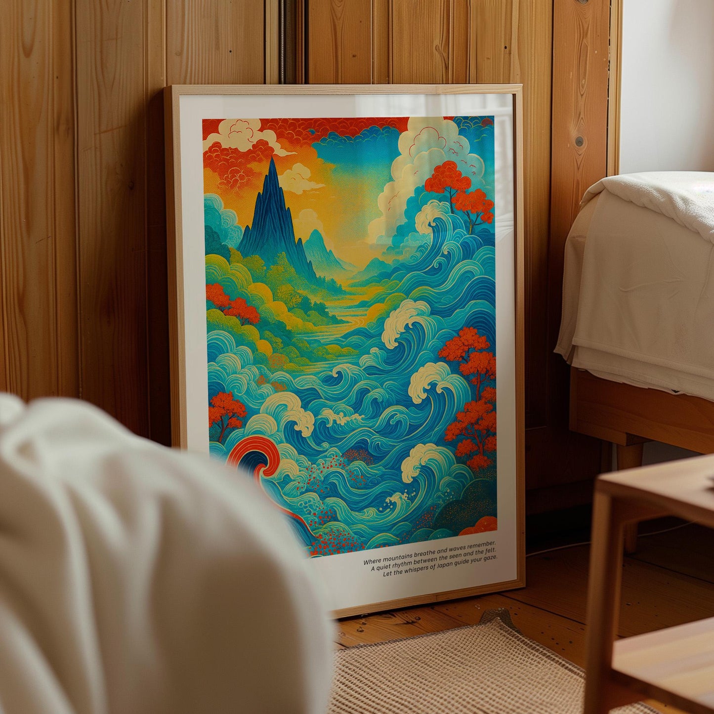 Japanese Whispers Poster, Japandi Wall Art – Digital Poster D61