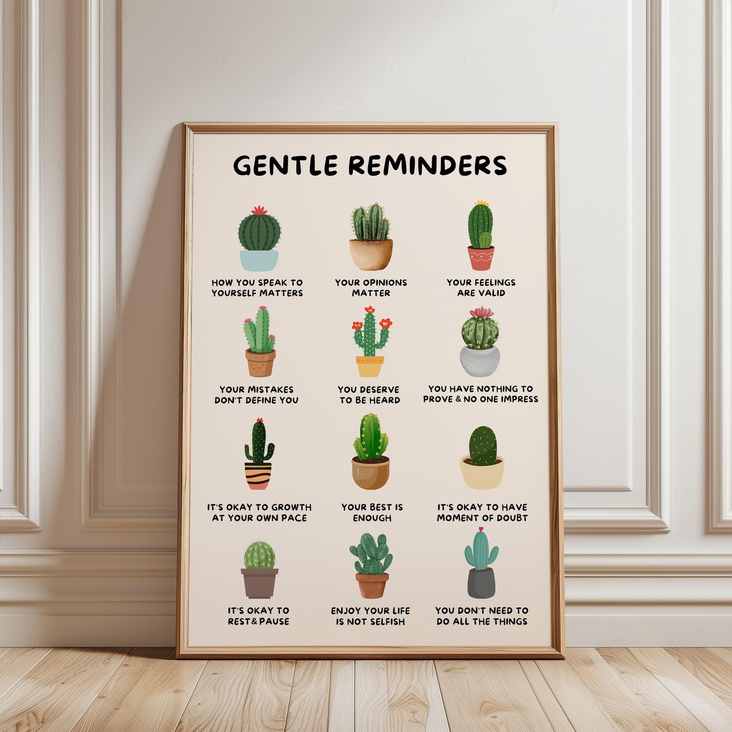Gentle Reminders, Therapy Wall Art – Digital Poster (A41)