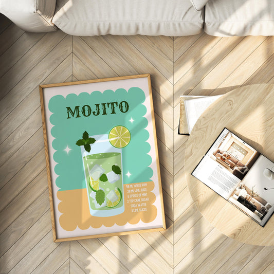 Mojito Recipe Poster - Digital Poster (D02)