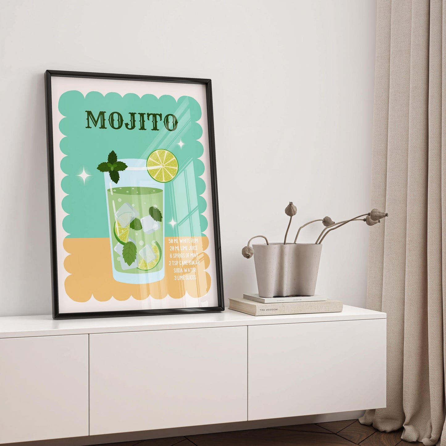 Mojito Recipe Poster - Digital Poster (D02)