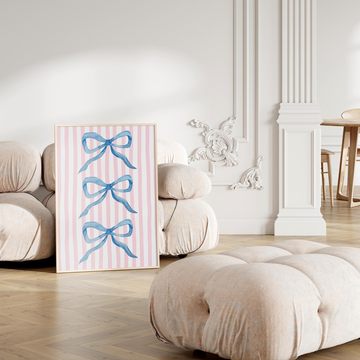 Coquette Blue Bow Poster – Digital Download - A188