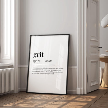 Grit Definition Print — Digital Poster (W01)