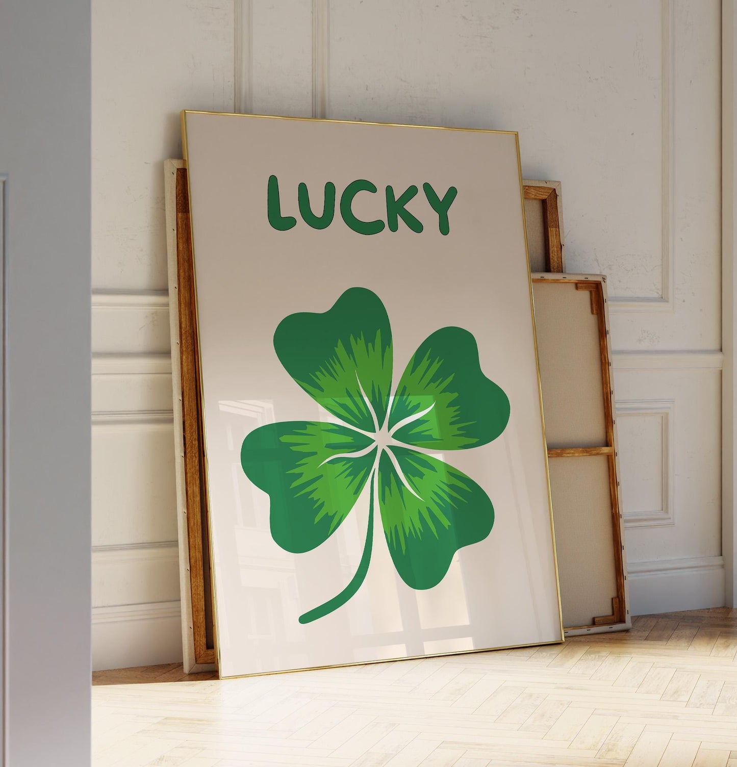 Lucky Set of 3 Posters, Clover Wall Art – Digital Download C191