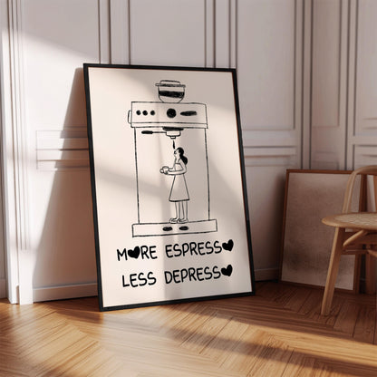 Coffee Poster (Funny Espresso Art) — Digital Poster (A21)