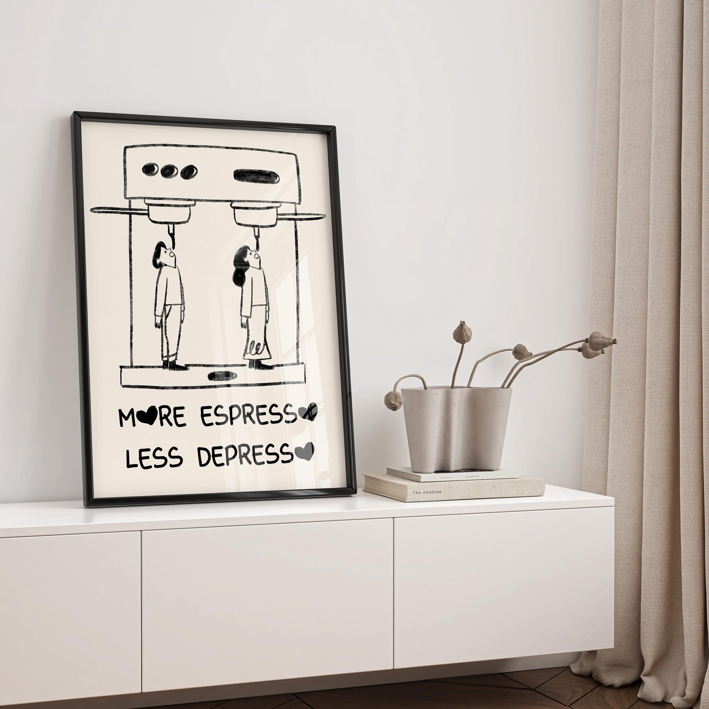 Coffee Poster, Funny Espresso Decor — Digital Poster (A20)
