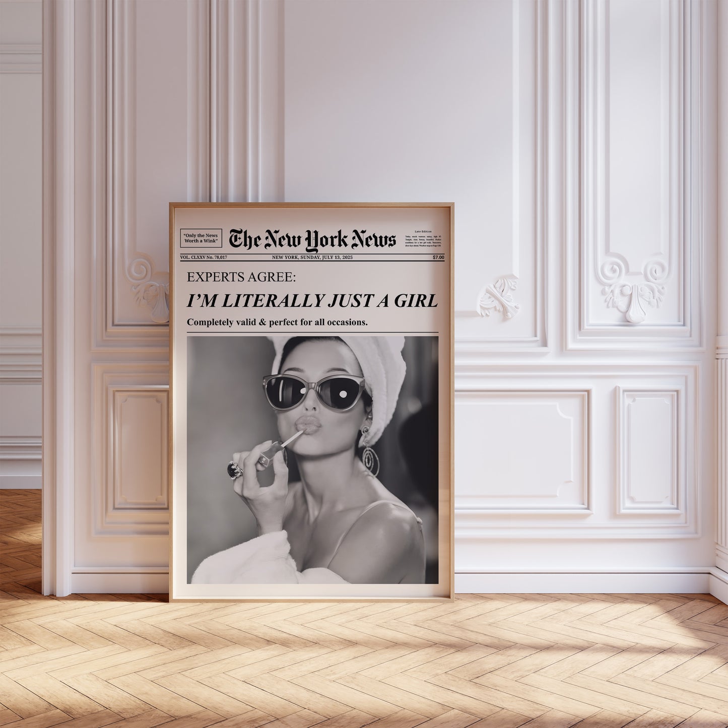 Trendy Women Newspaper Print – Physical Poster (G01)