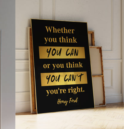 Henry Ford Quote Poster — Physical Poster (D05)