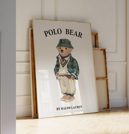 Preppy Bear Fashion Poster
