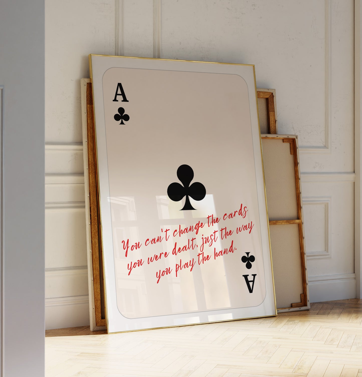 Play the Hand Wall Art, Ace of Clubs Print — Physical Poster (D34)