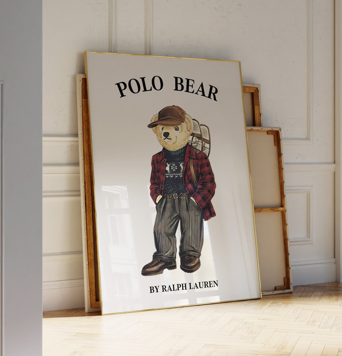 Luxury Polo Bear Poster, Digital Download (C210)