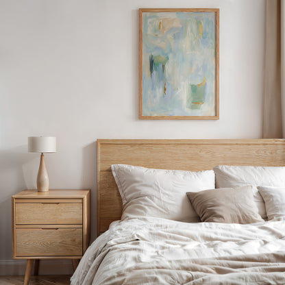 Modern Pastel Blue Abstract Poster