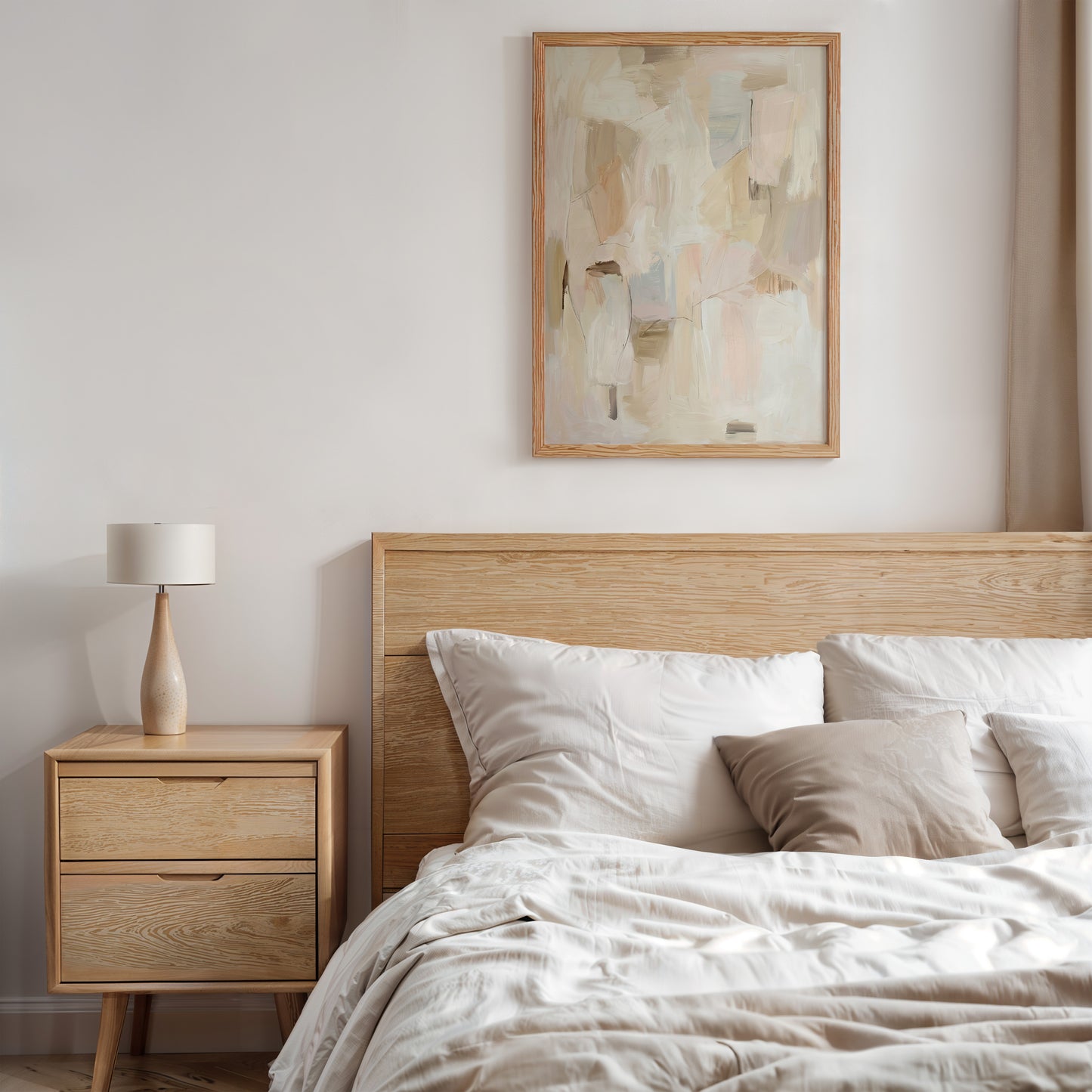 Neutral Beige Abstract Poster
