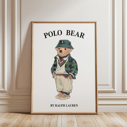 Preppy Bear Fashion Poster
