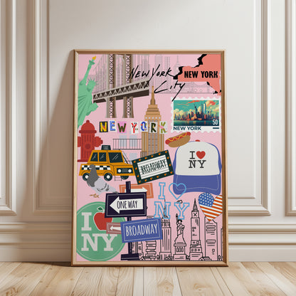 New York City Collage Poster