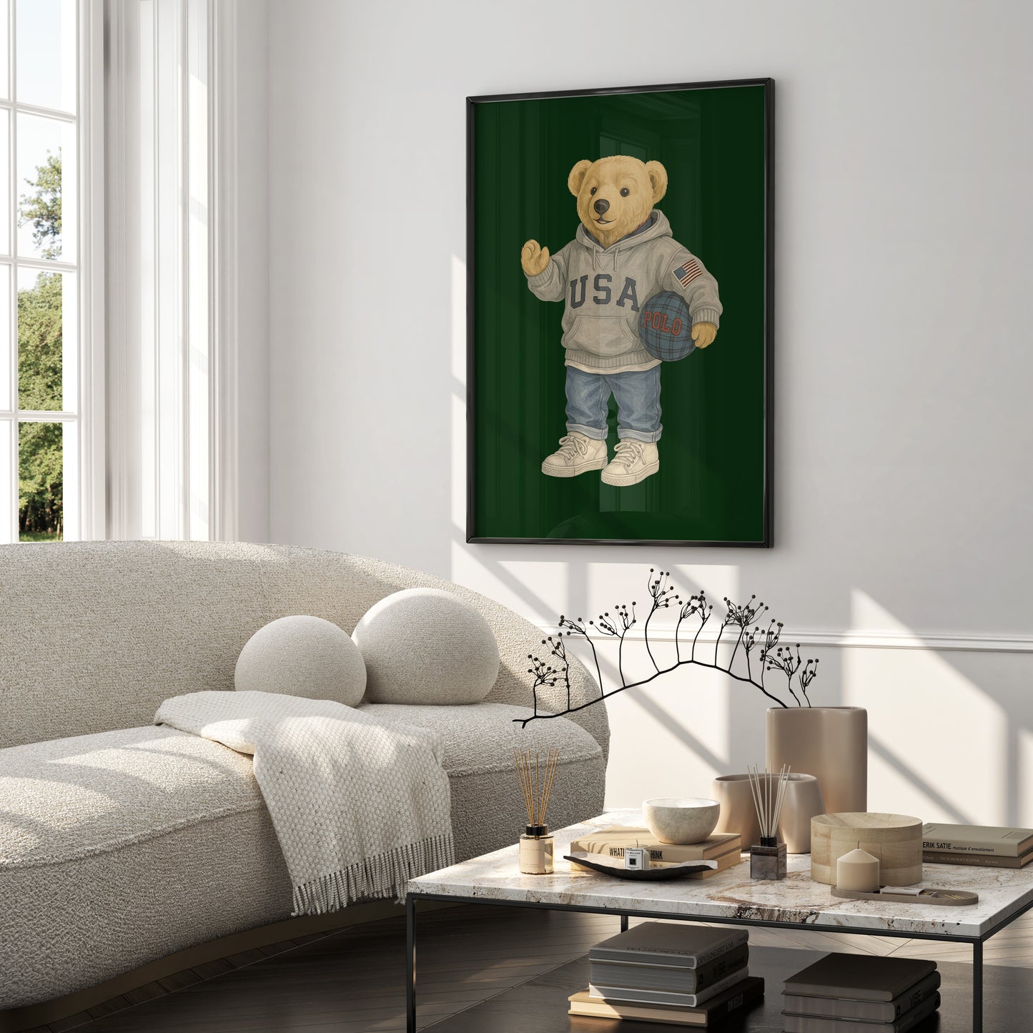 USA Hoodie Bear Poster