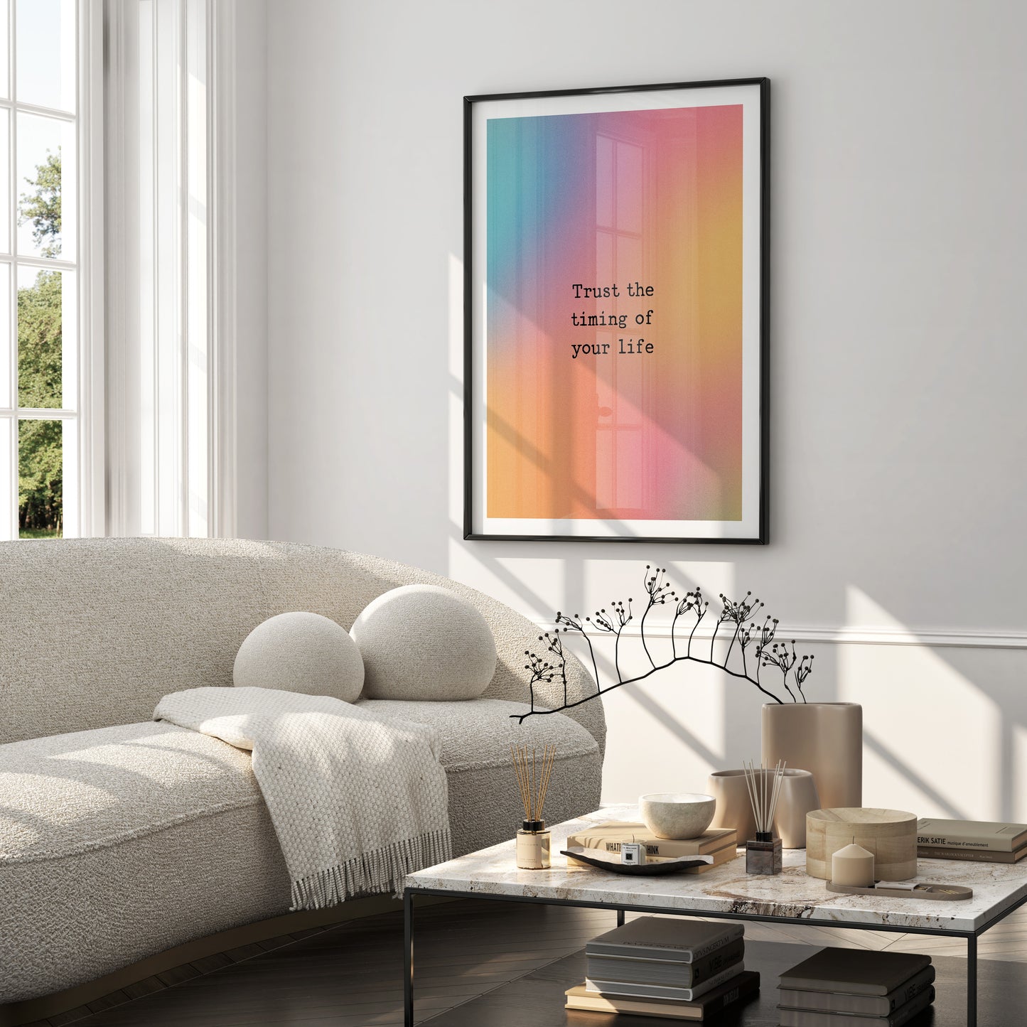 Colourful Trust The Timing Aura Poster