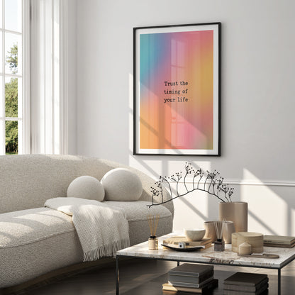 Colourful Trust The Timing Aura Poster