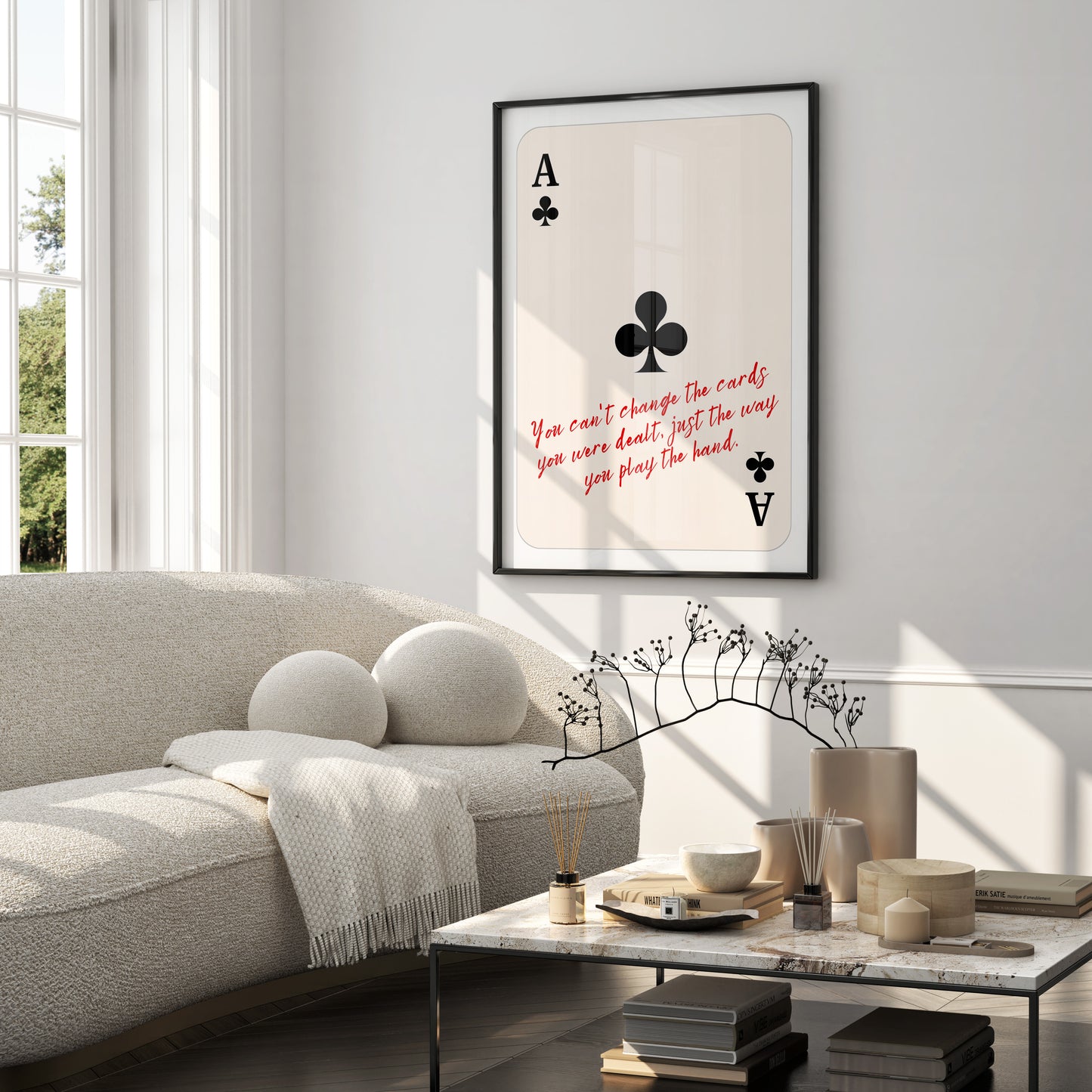 Play the Hand Wall Art, Ace of Clubs Print — Physical Poster (D34)