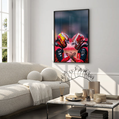 Charles Leclerc & Carlos Sainz Ferrari F1 Poster