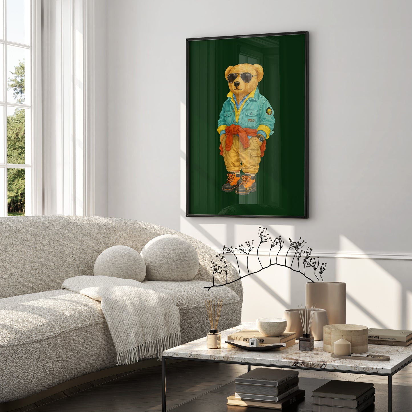 Classic Polo Bear Poster, Luxury Bear Print – Physical Print (D93)