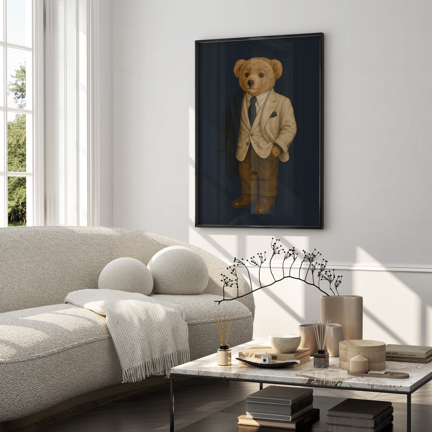 Old Money Gentleman Teddy Bear Poster