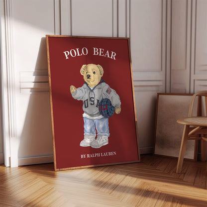 Polo Bear Poster Set, Digital Download (C201)