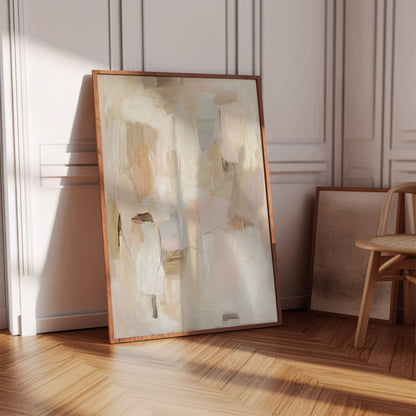 Neutral Beige Abstract Poster