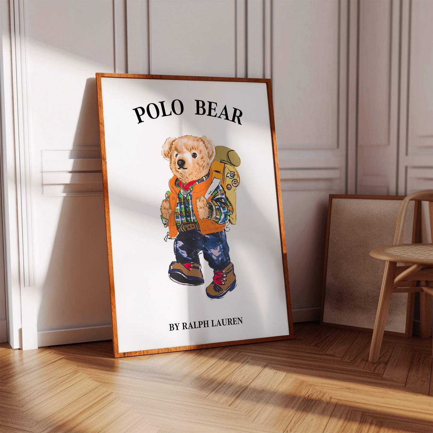 Hiking Bear Adventure Wall Art