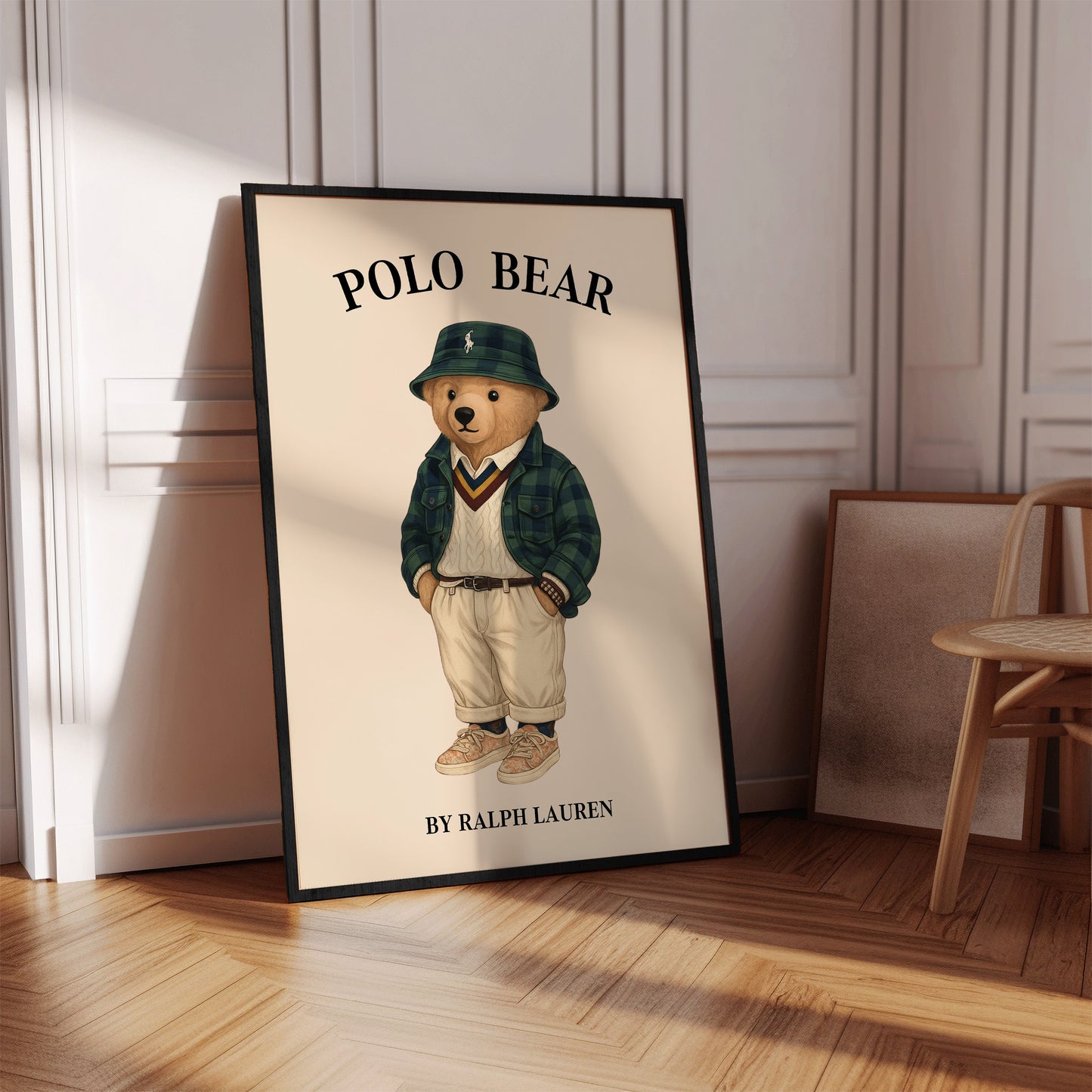 Polo Bear Poster, Cute Nursery Print – Physical Print (D35)