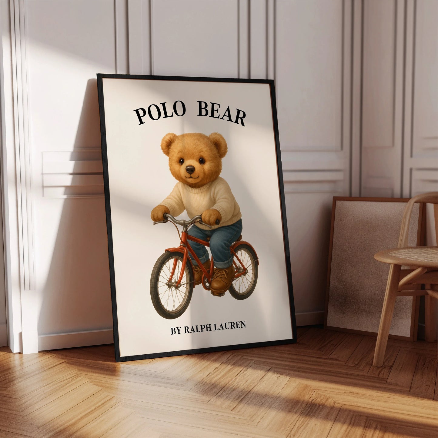 Cycling Teddy Bear Poster