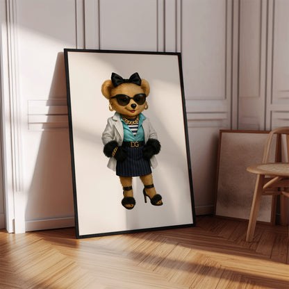 Woman Bear Poster, Digital Download (D69)