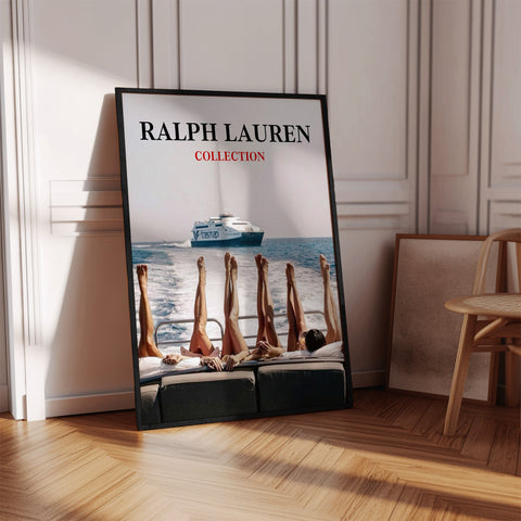 Mediterranean Yacht Summer Wall Art | Luxury Coastal Travel Print