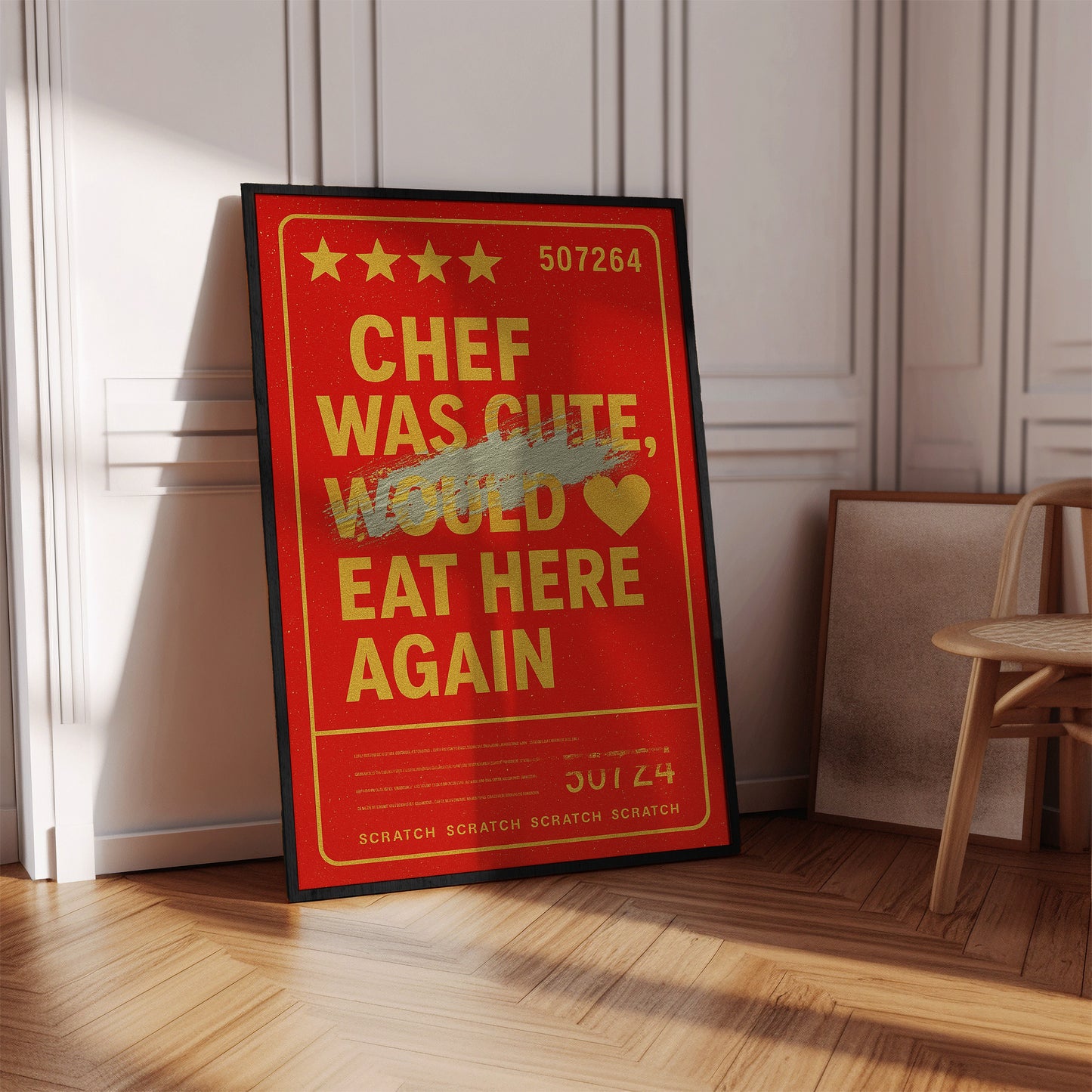 Fake Scratch Chef Was Cute – Physical Poster (G07)