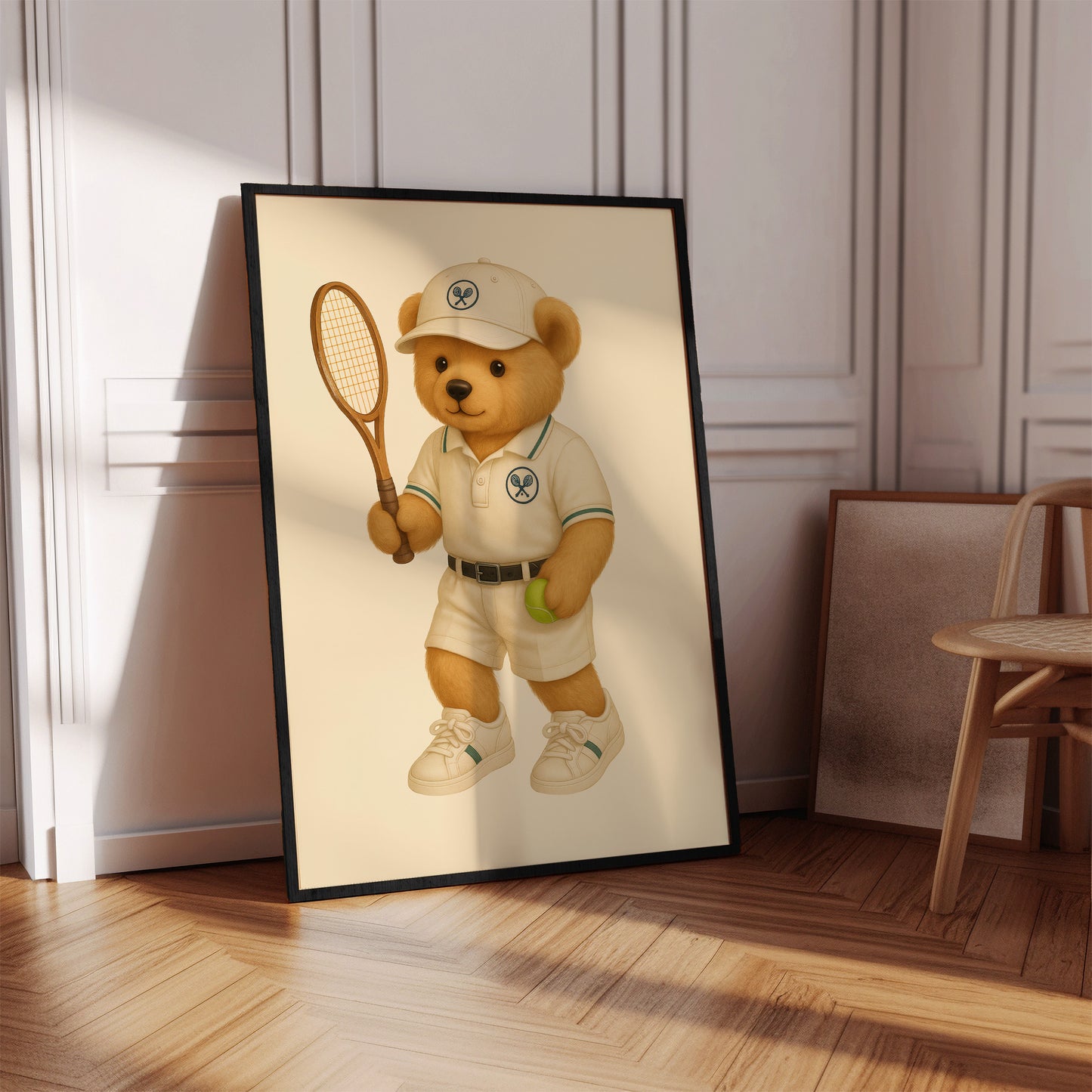 Tennis Bear Poster, Digital Download (D31)