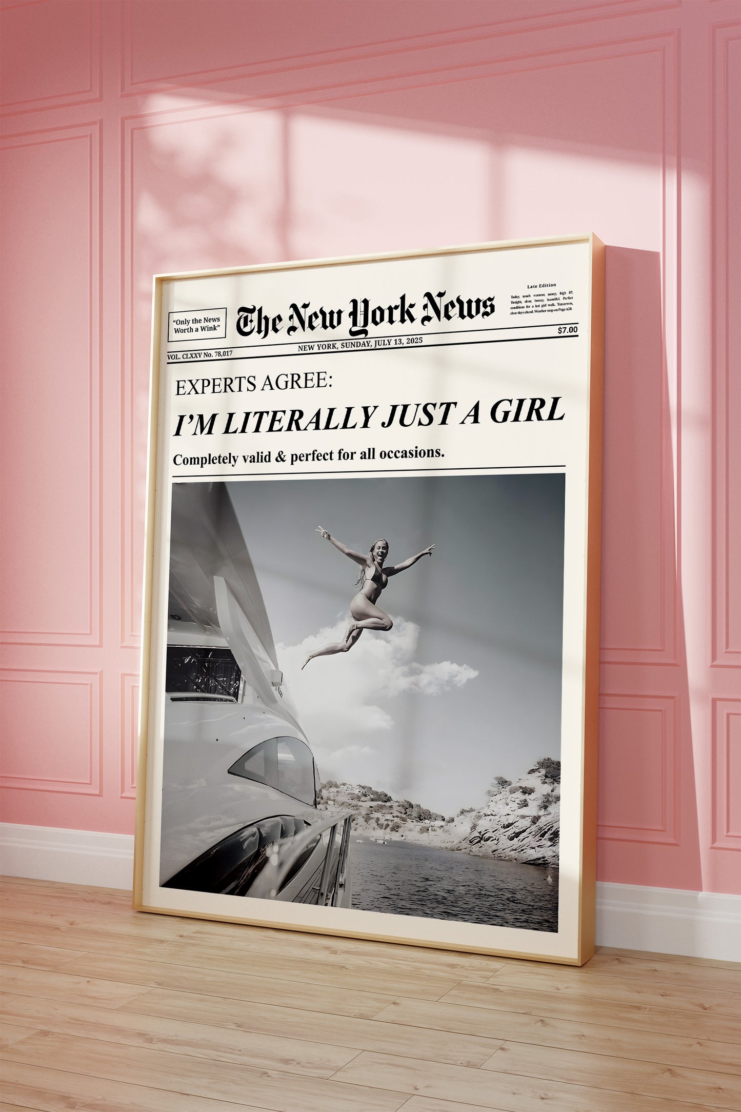 Girly York Newspaper Poster – Physical Poster (G03)