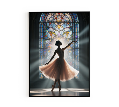 Graceful Ballerina Cathedral Poster