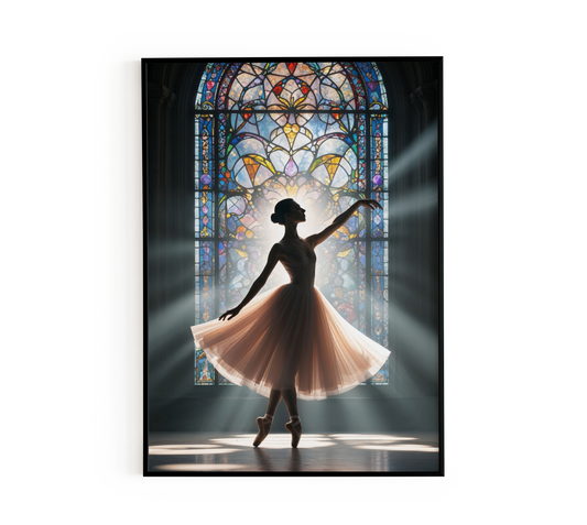 Graceful Ballerina Cathedral Poster