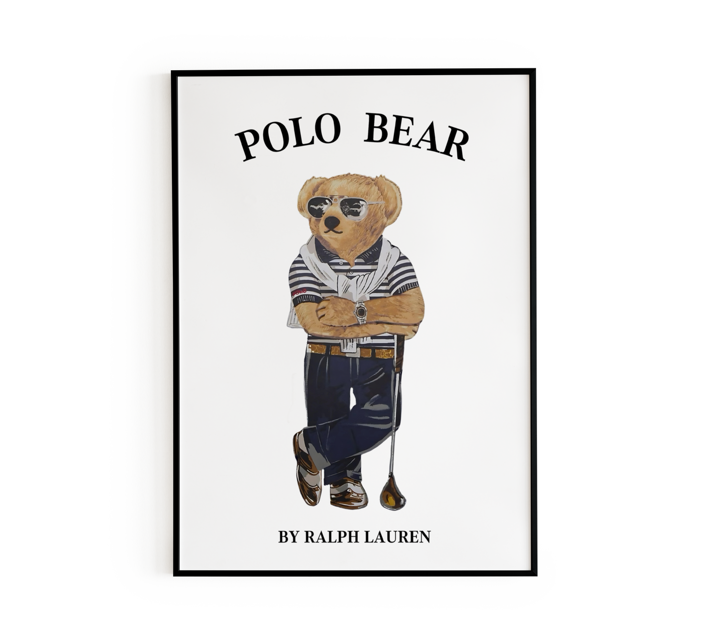 Luxury Golf Gentleman Bear Print