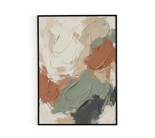 Minimalist Impasto Abstract Poster