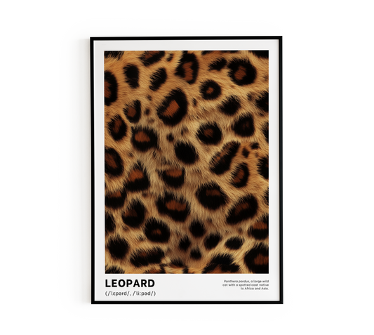 Leopard Pattern Definition Poster