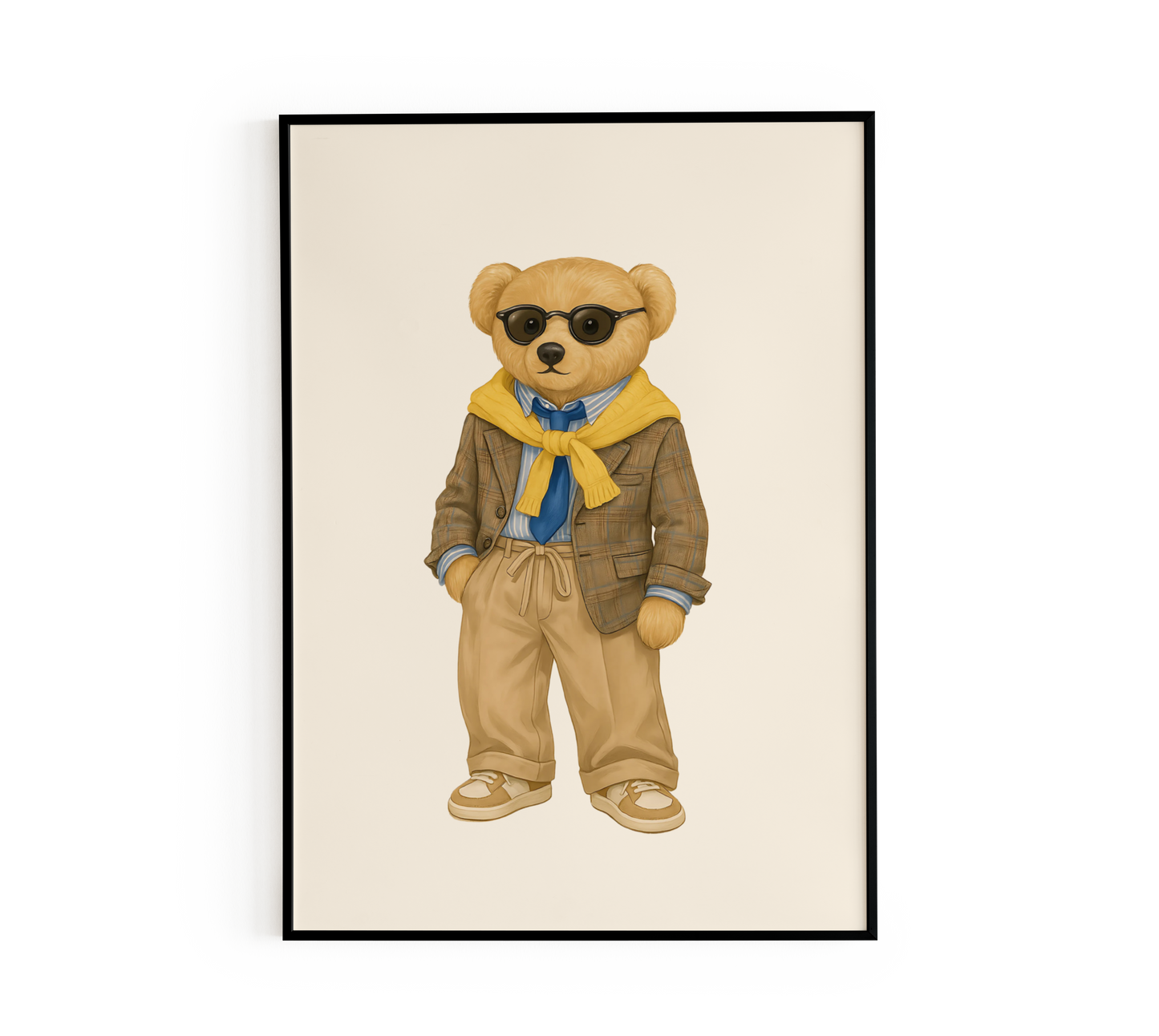 Preppy Designer Teddy Bear Poster