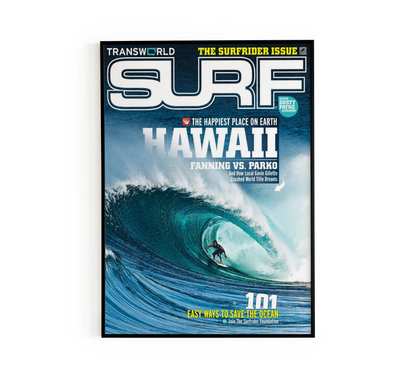 Vintage Hawaii Surfer Barrel Cover Poster