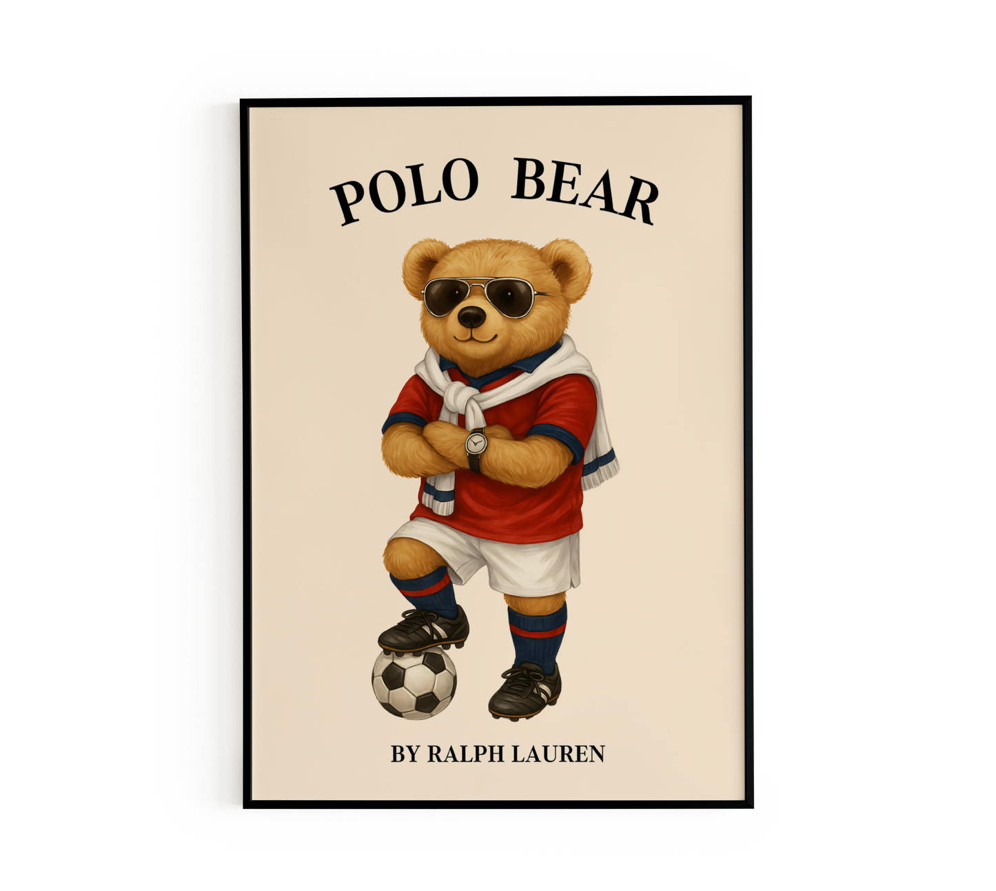 Football Soccer Bear Poster