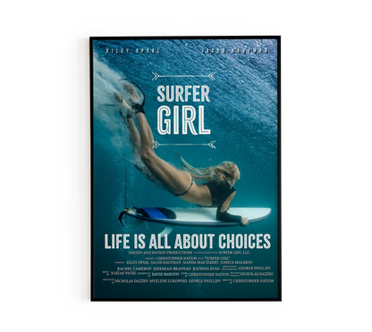 Cinematic Underwater Surfer Wall Art