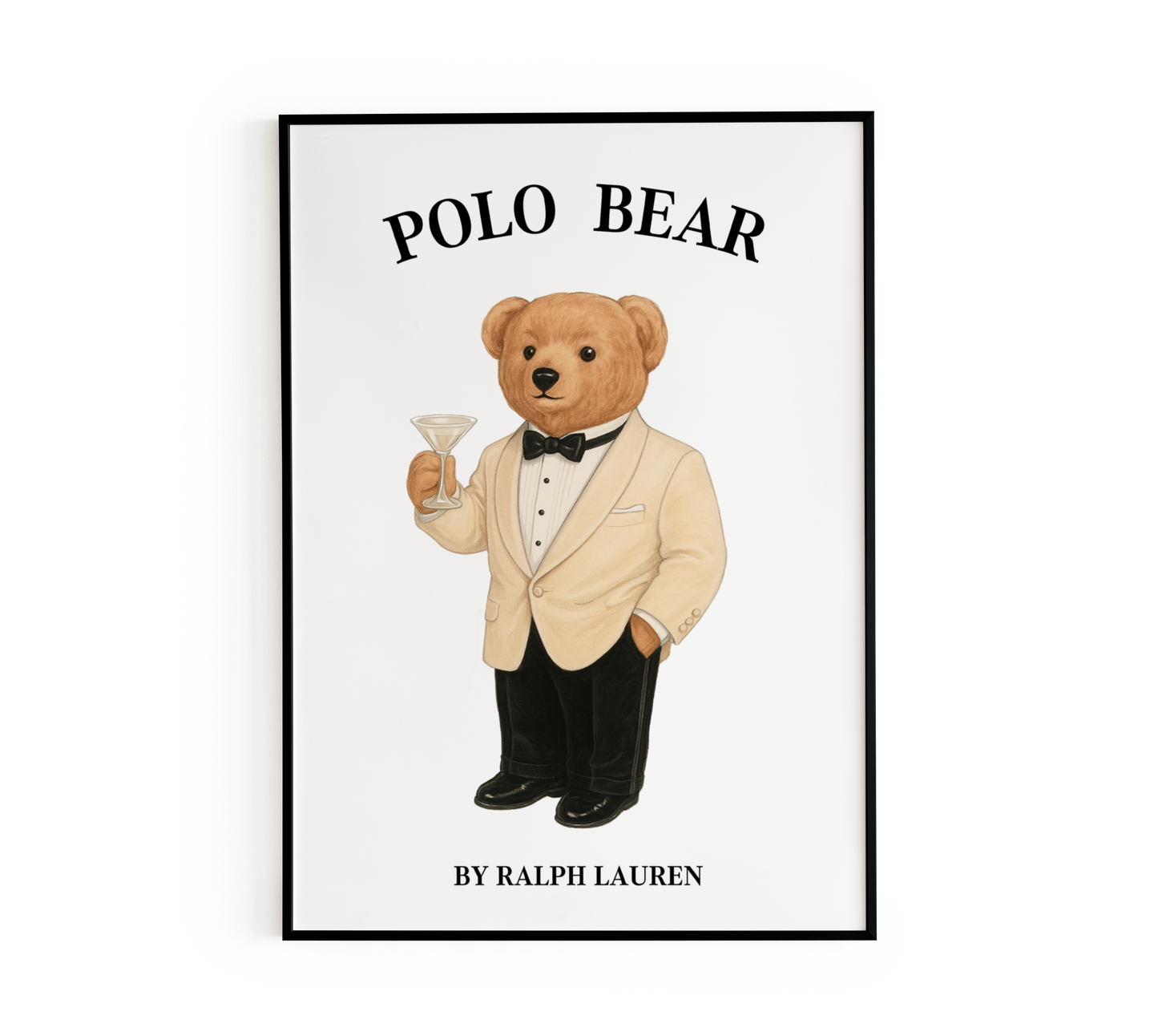 Teddy Bear with Drink Poster