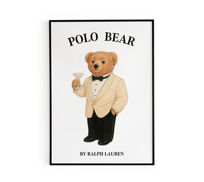 Teddy Bear with Drink Poster