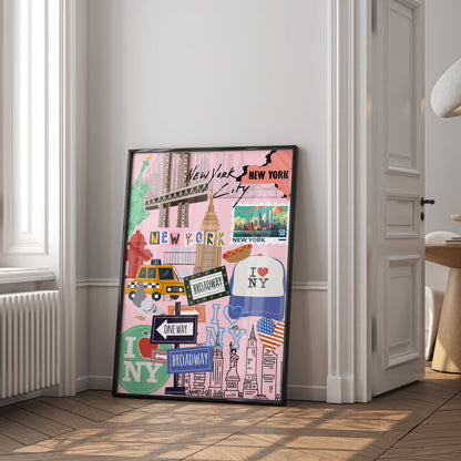 New York City Collage Poster