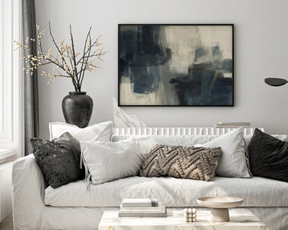 Abstract Navy Luxury Wall Art